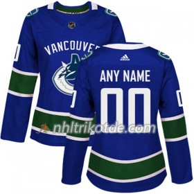 Vancouver Canucks Trikot Custom Adidas 2017-2018 Blau Authentic - Dame